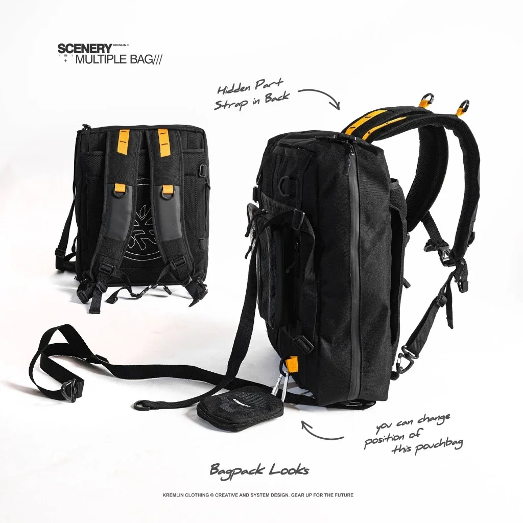 Kremlin Scenery - Multiple Bag 4 In 1 Hand Totebag Backpack Slingbag image 6