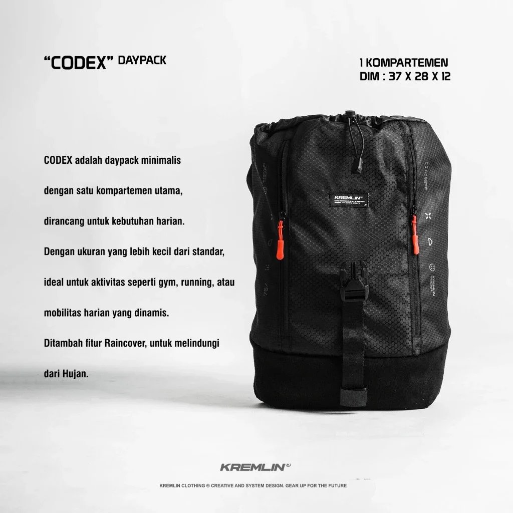 Kremlin Codex - Minimalist Techwear Backpack Daypack Bag image 7