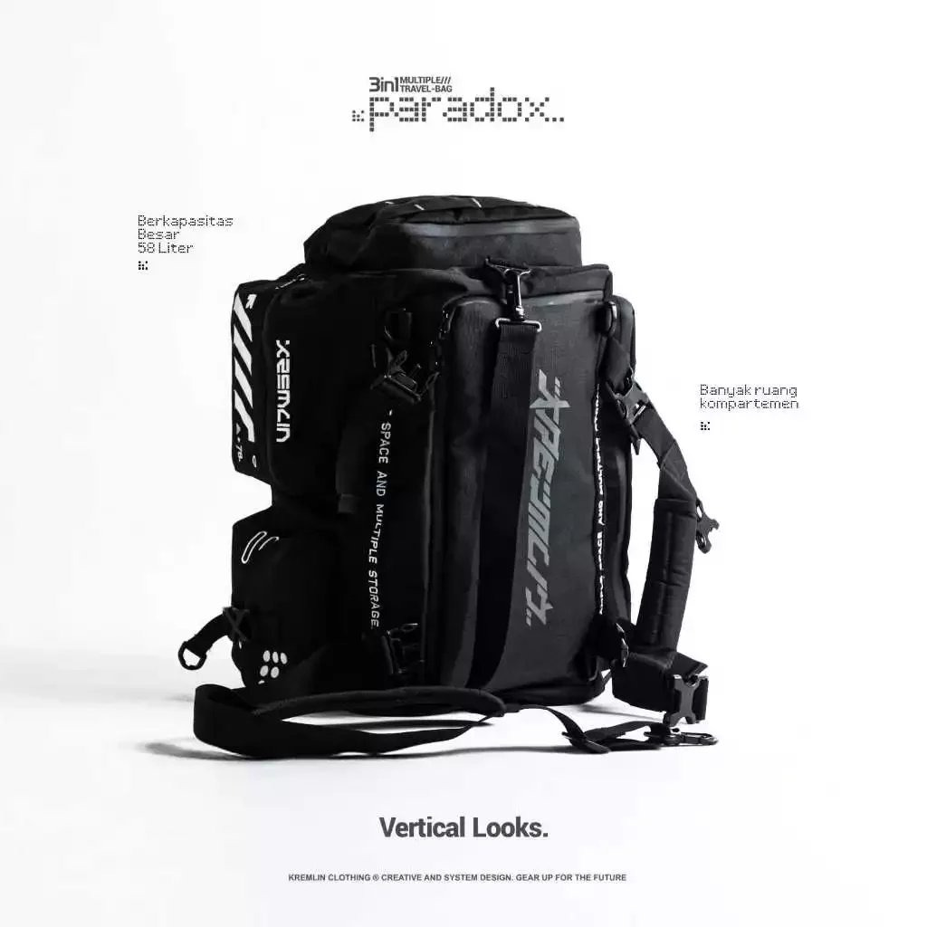 Kremlin Paradox - Multiple Duffle Travel Bag 3 In 1 Techwear image 2