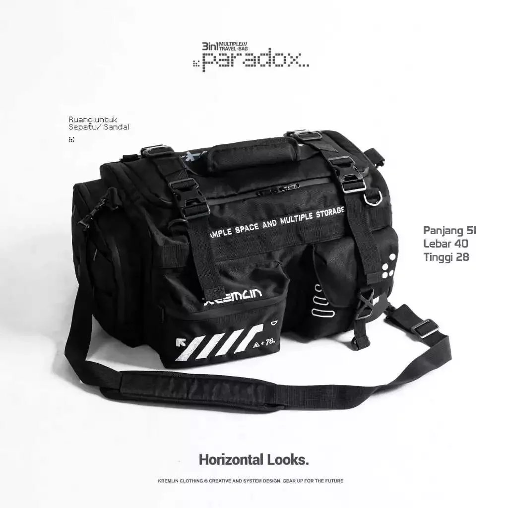 Kremlin Paradox - Multiple Duffle Travel Bag 3 In 1 Techwear image 3