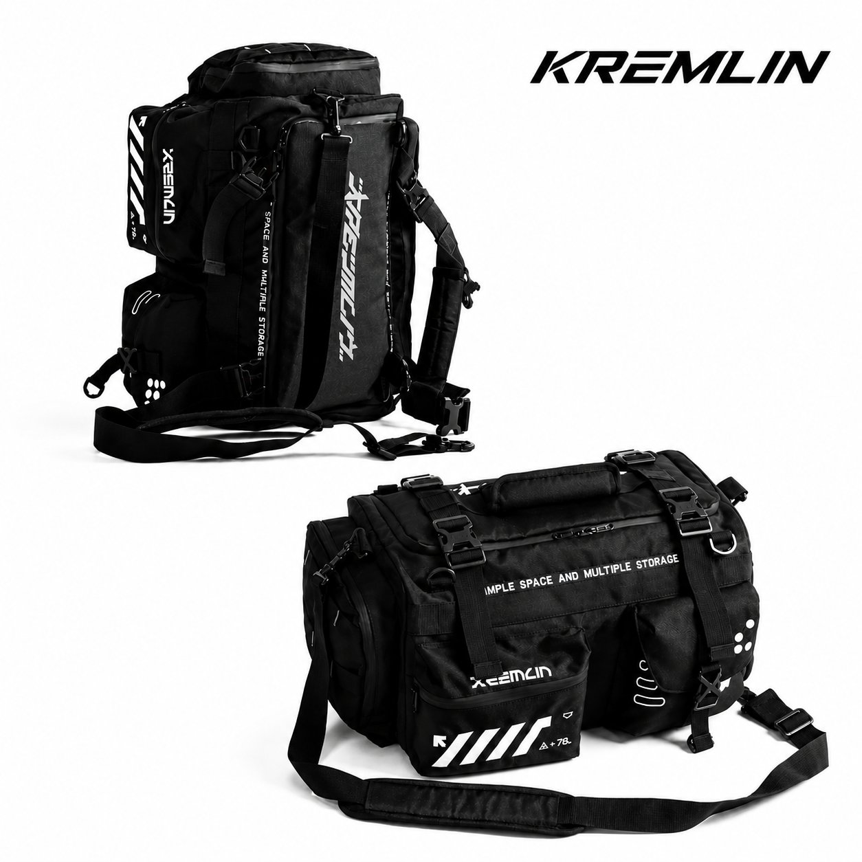 Kremlin Paradox - Multiple Duffle Travel Bag 3 In 1 Techwear