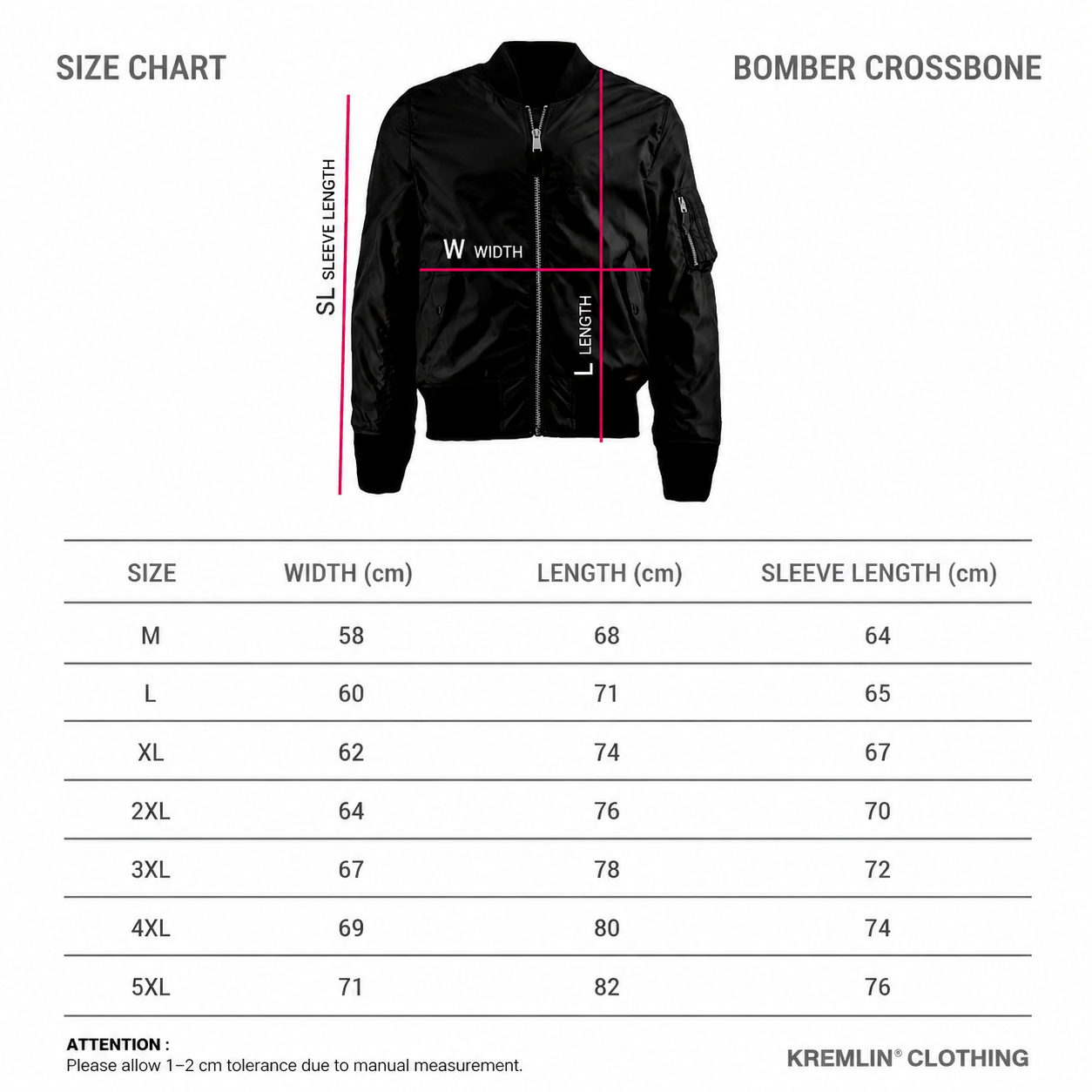 Kremlin Crossbone - Bomber Jacket Black Tactical image 5