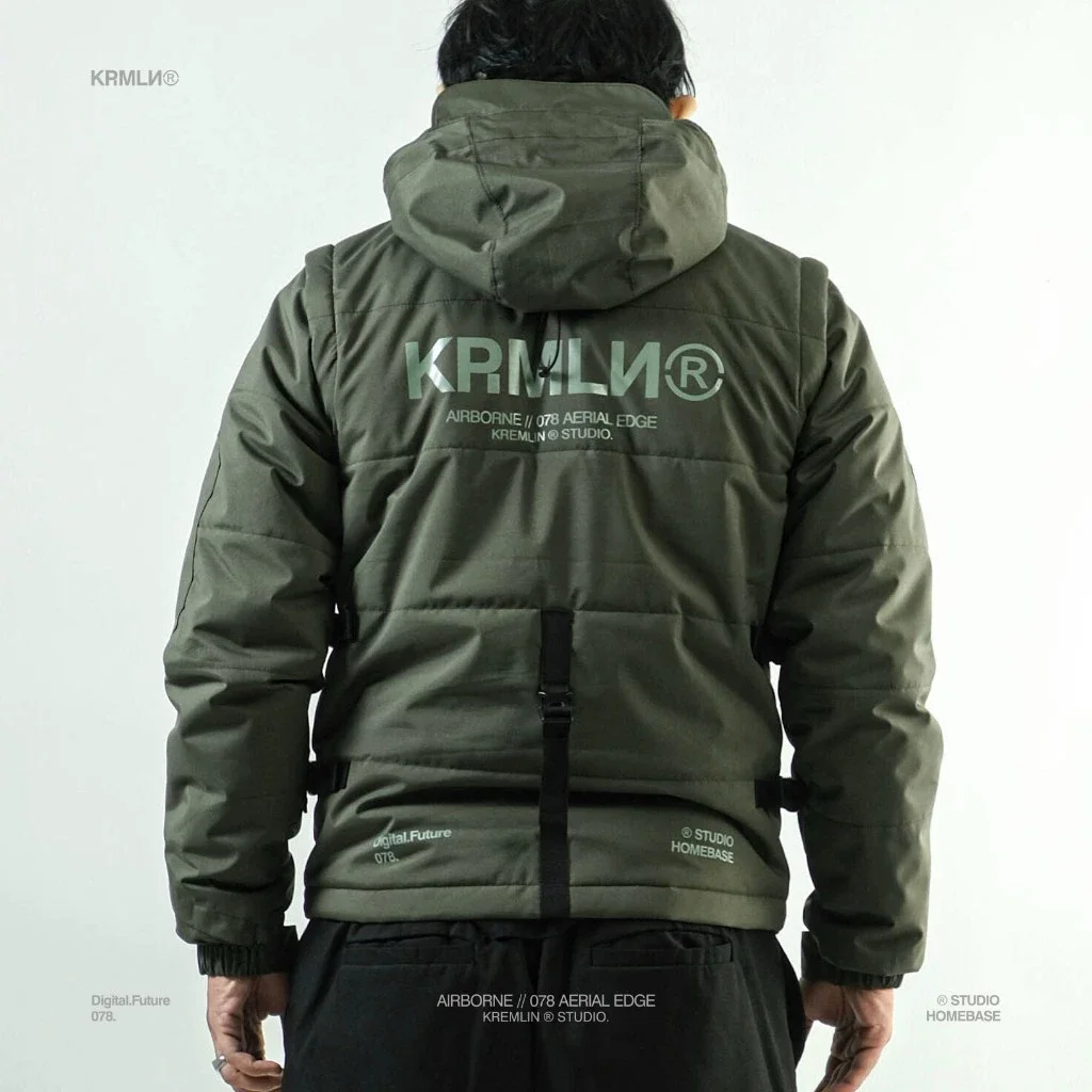 Kremlin Modular Airborne - Puffer Jacket Vest 2 In 1 - Army Green image 5