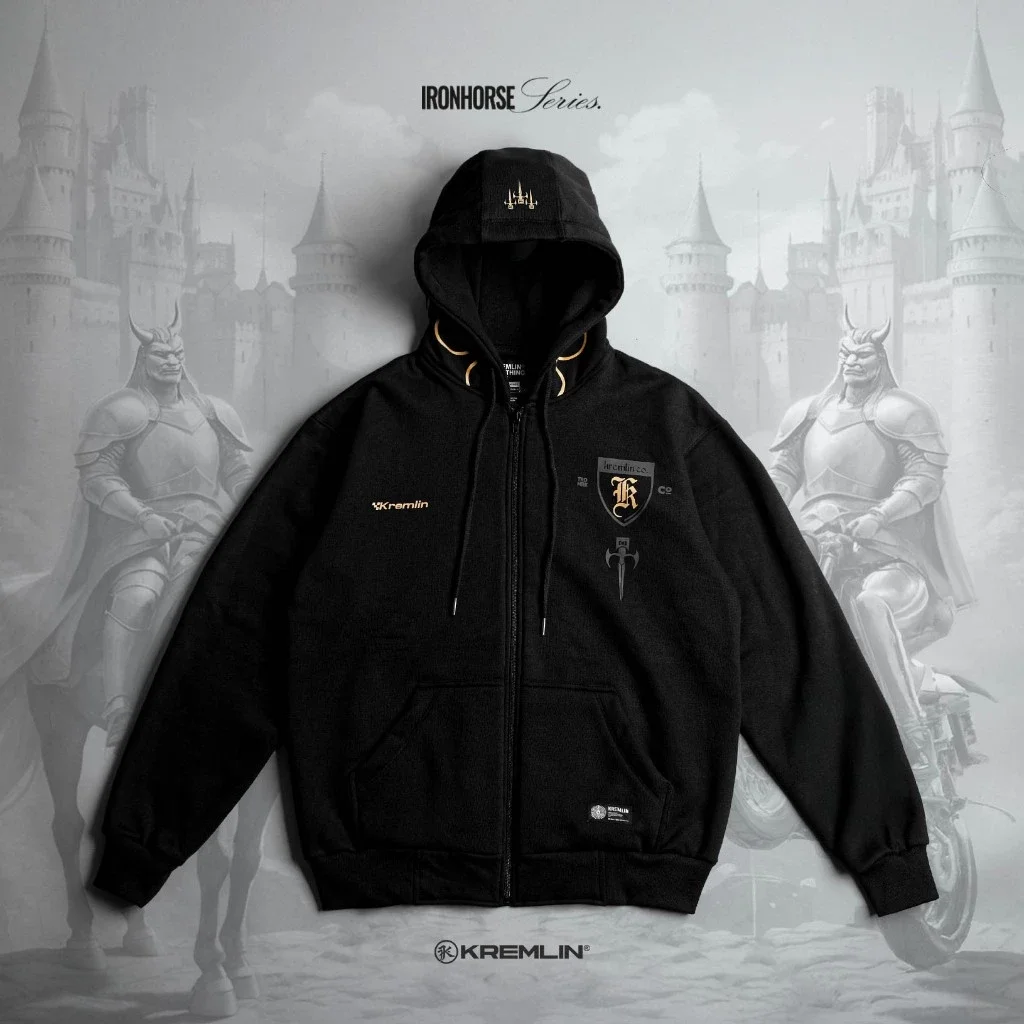 Kremlin Ghost - Zipper Hoodie Ironhorse Series Black image 2