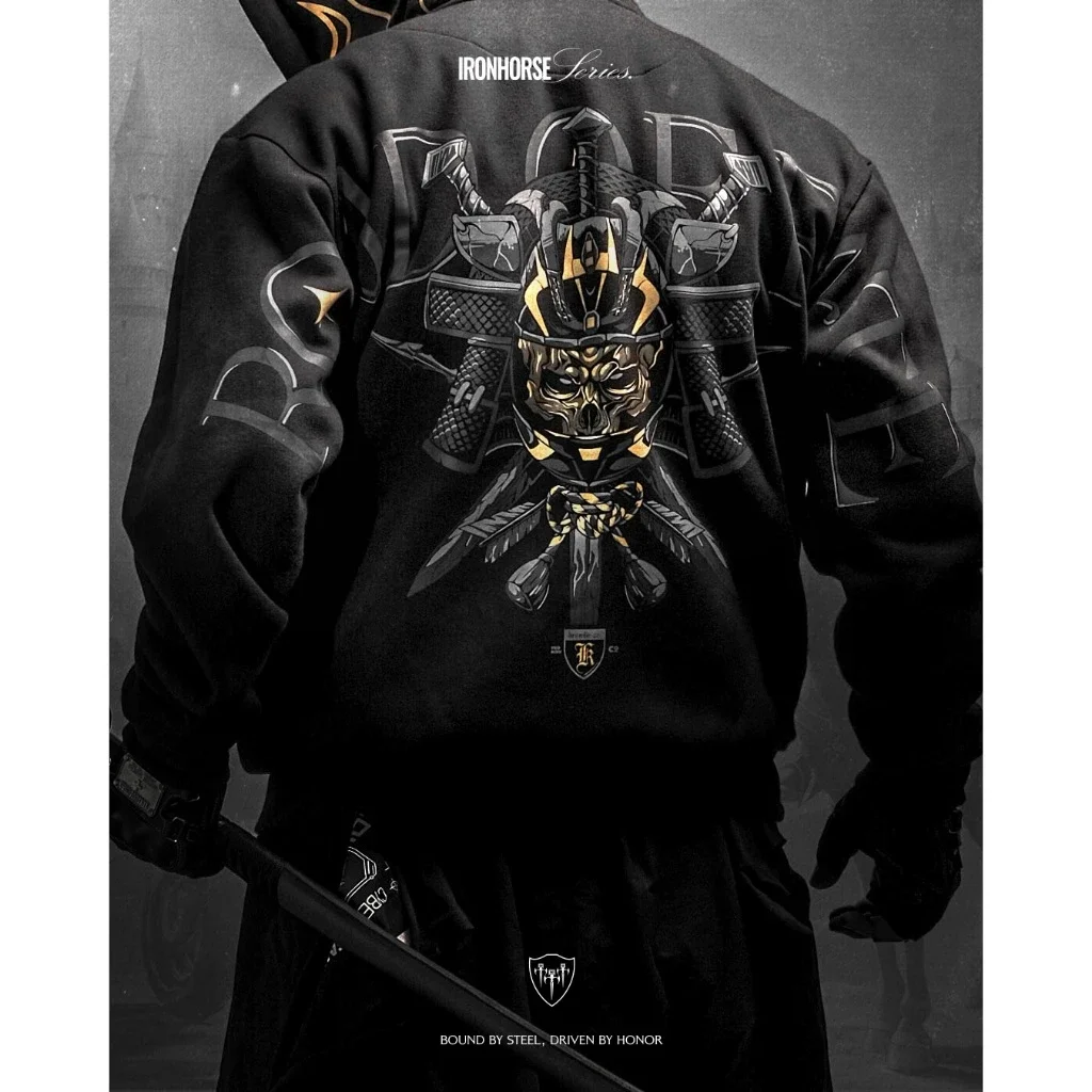 Kremlin Ghost - Zipper Hoodie Ironhorse Series Black image 6