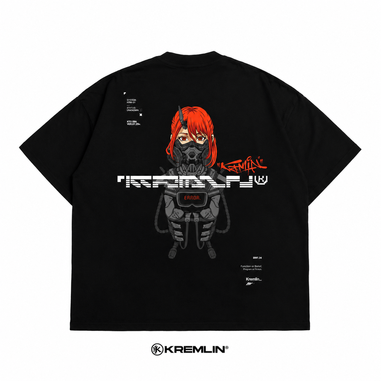 KREMLIN T-Shirt Oversized Fit Black - Anime xpremiental - Maxima image 2