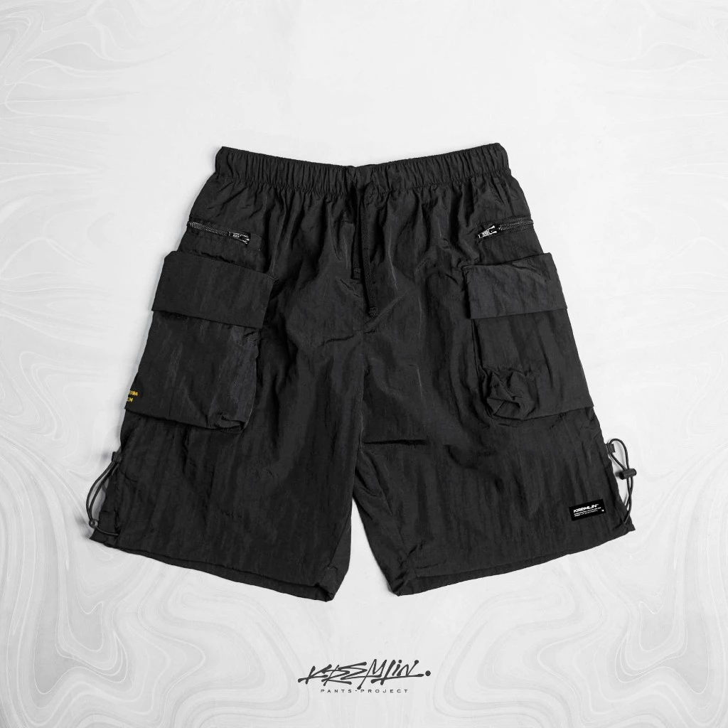 KREMLIN Techwear Crinkle Nylon Short Cargo Pants - WISDOM image 2