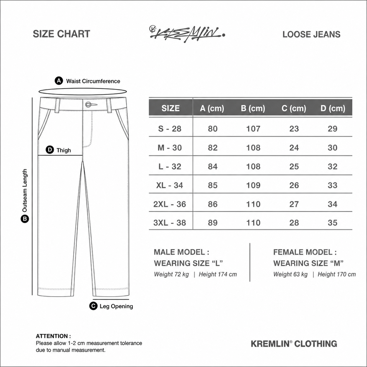 KREMLIN Loose Fit Denim Wash Jeans - Lisbon | Olive Green image 5