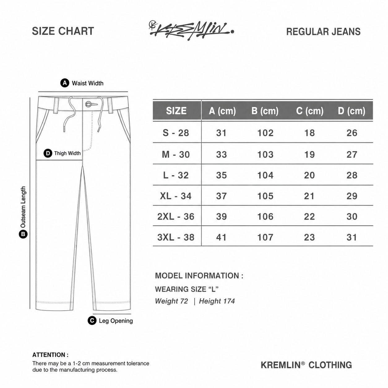 KREMLIN Pure Black Denim Wash Jeans - Signature image 7