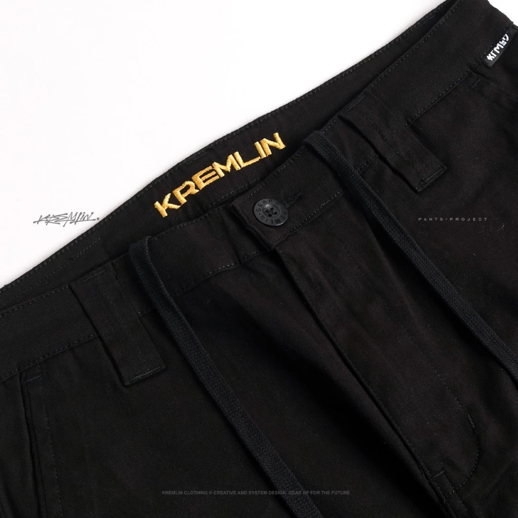 KREMLIN Chino Loose Fit Baggy Long Pants - Bumble | Black image 4