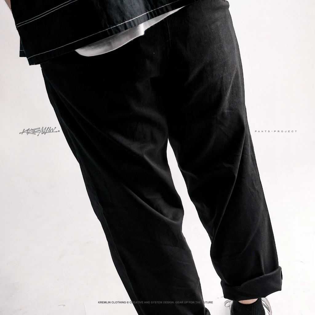 KREMLIN Chino Loose Fit Baggy Long Pants - Bumble | Black image 5