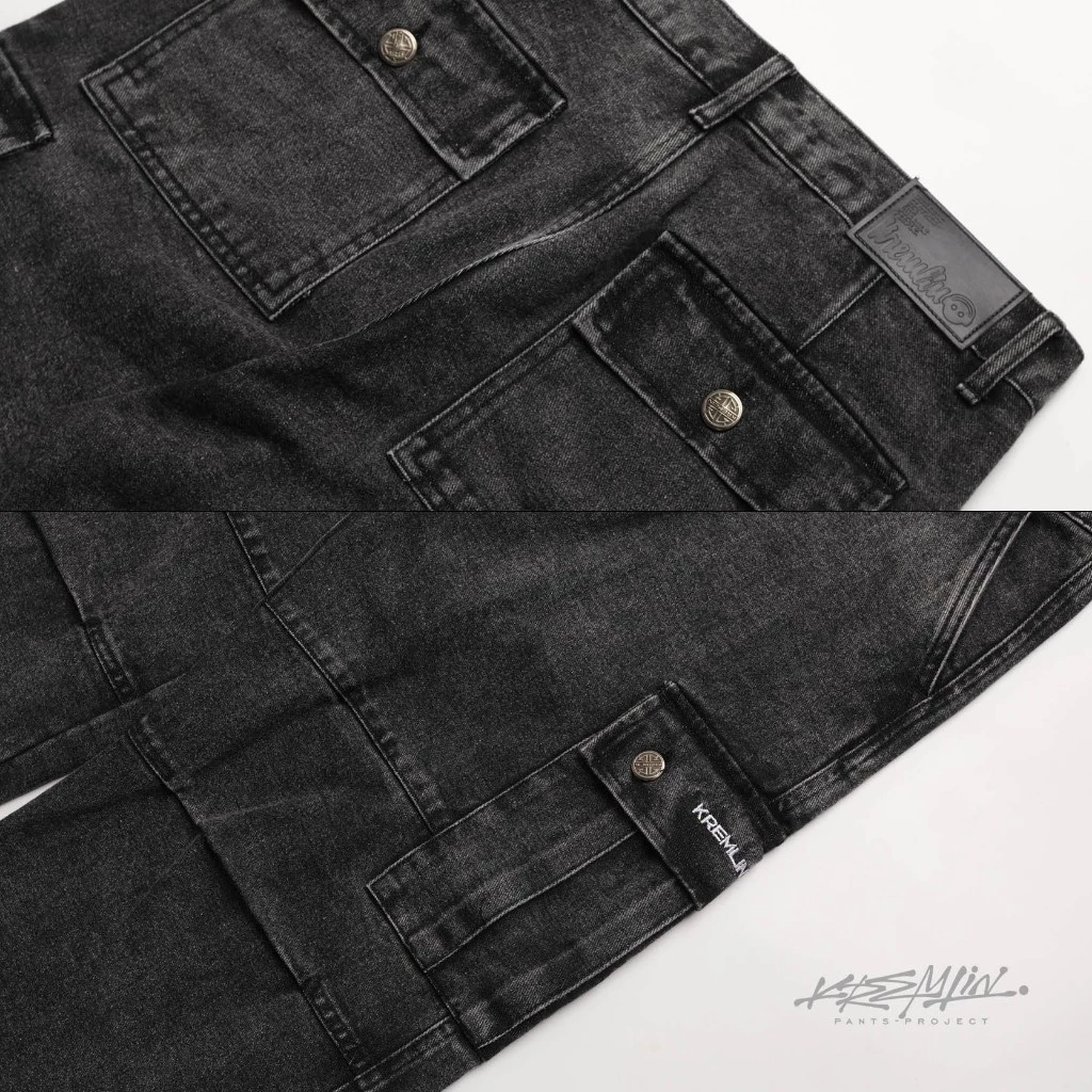 KREMLIN Urban Jeans Cargo Denim Wash Premium Pants - NOMAD image 3