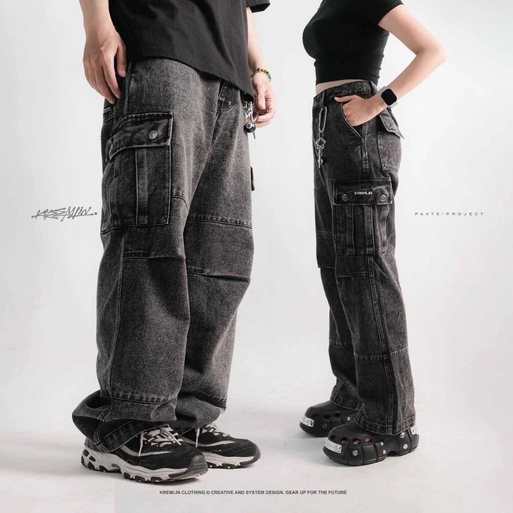 KREMLIN Urban Jeans Cargo Denim Wash Premium Pants - NOMAD image 5