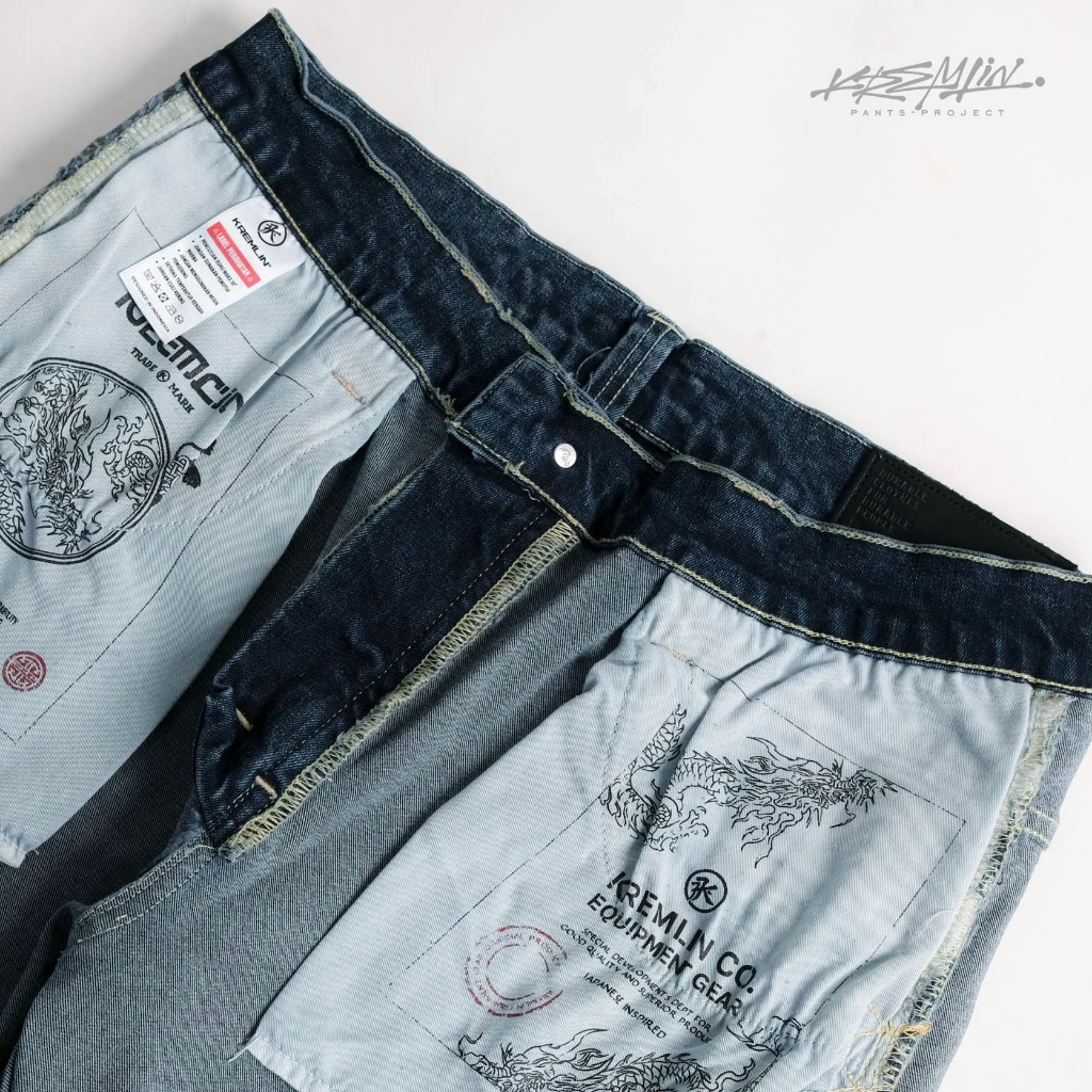 KREMLIN Slim Fit Jeans Washed Denim Blue - Beijing image 3