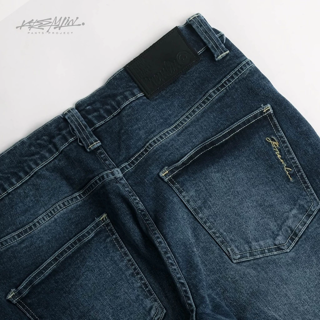 KREMLIN Slim Fit Jeans Washed Denim Blue - Beijing image 4