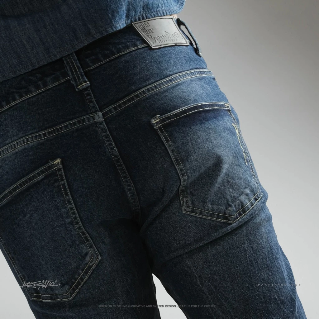 KREMLIN Slim Fit Jeans Washed Denim Blue - Beijing image 6