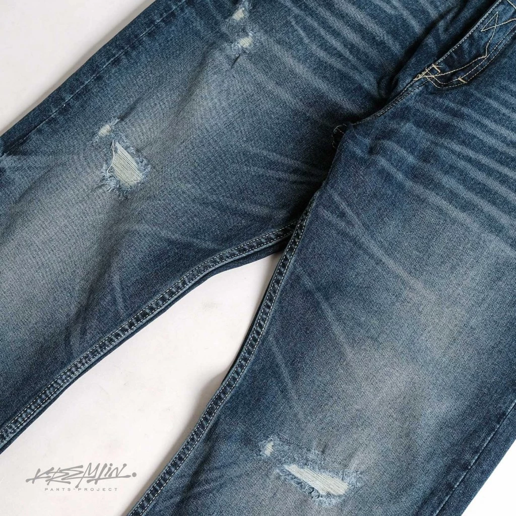 KREMLIN Slim Fit Jeans Ripped Denim Wash Sky Blue - Nairobi image 2