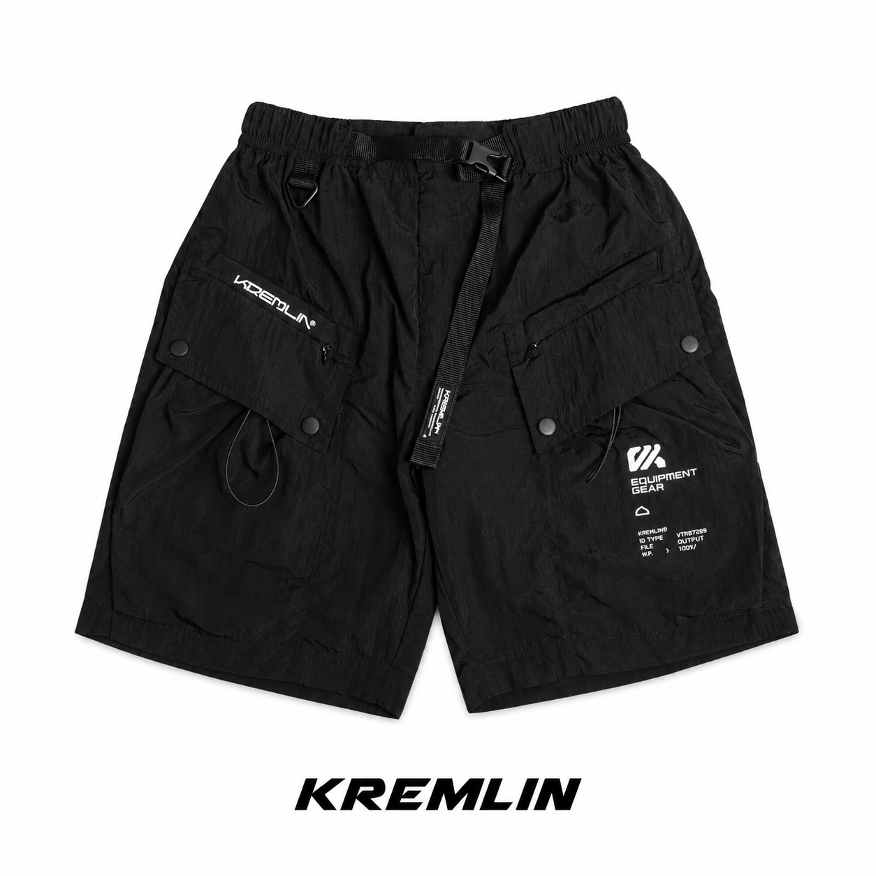 KREMLIN Short Cargo Pants Nylon Cringkle Techwear Trousers - HYDRA