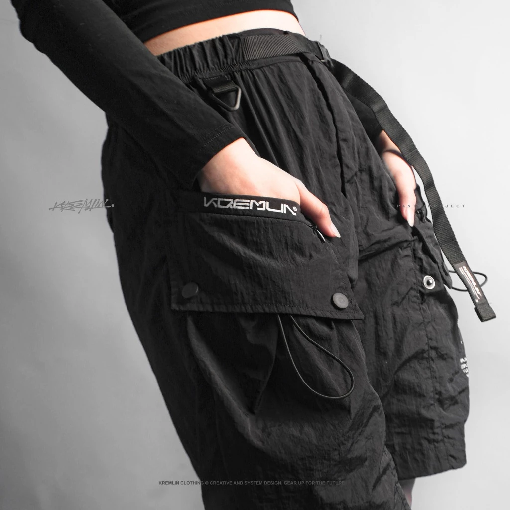KREMLIN Short Cargo Pants Nylon Cringkle Techwear Trousers - HYDRA image 6