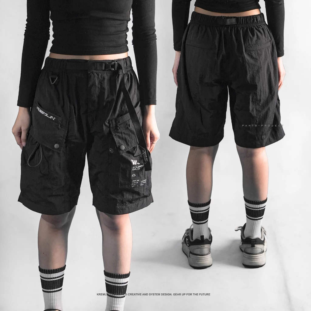 KREMLIN Short Cargo Pants Nylon Cringkle Techwear Trousers - HYDRA image 7