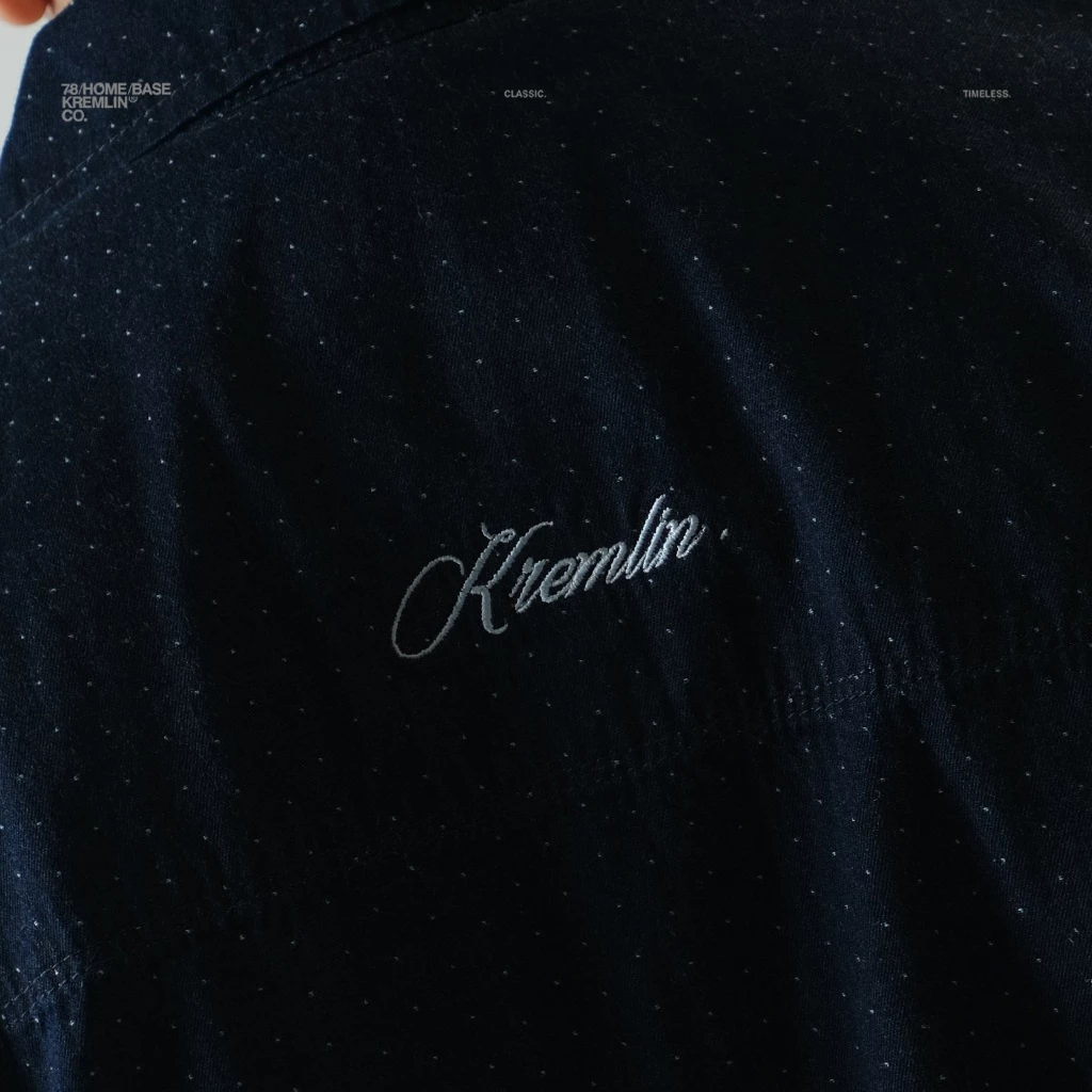 KREMLIN Polka Dot Shirt Boxy Oversized - Wako | Navy image 4