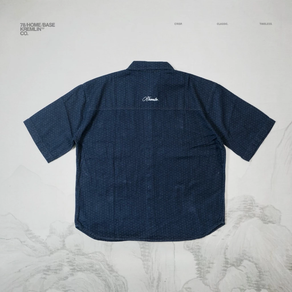 KREMLIN Polka Dot Shirt Boxy Oversized - Wako | Navy image 5