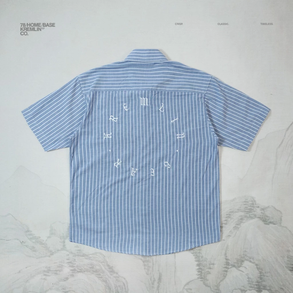KREMLIN Pinstripe Shirt Regular - EDO | Blue image 4
