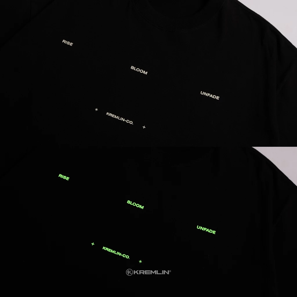 KREMLIN Oversized Glow-in-the-Dark Relaxed Fit T-Shirt (Black) - Unfade image 5