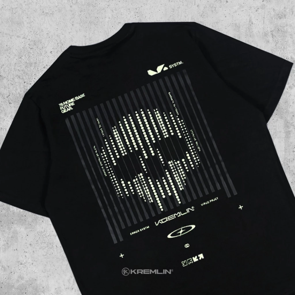 Kremlin Regular Fit Cyber ​​Graphic Glow-in-the-Dark T-Shirt - Viruz image 4