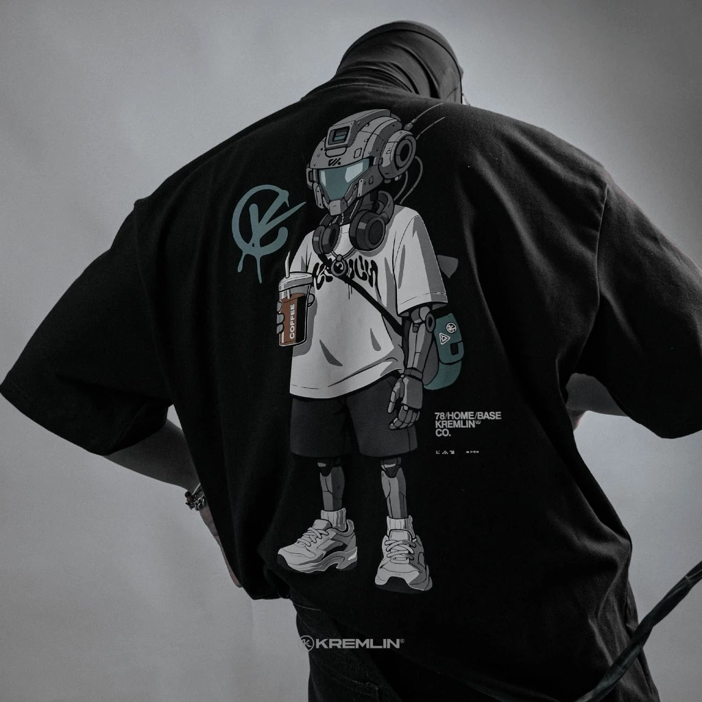 KREMLIN Oversized Relaxed Fit T-Shirt (Black) - Zoomboy image 2