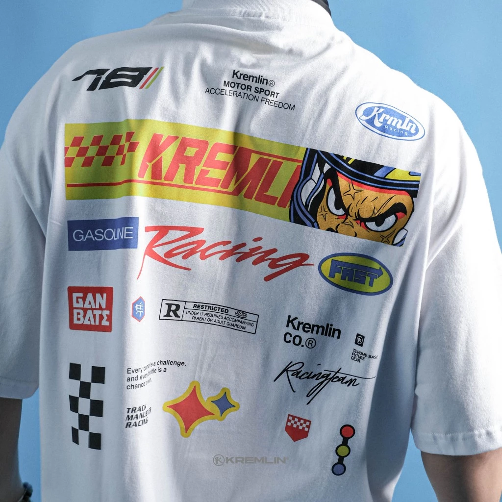 KREMLIN Oversized Relaxed Fit T-Shirt (White) - Pitstop image 2