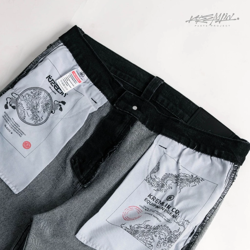 KREMLIN Slim Fit Ripped Denim Jeans - Ash Black (Sendai) image 2