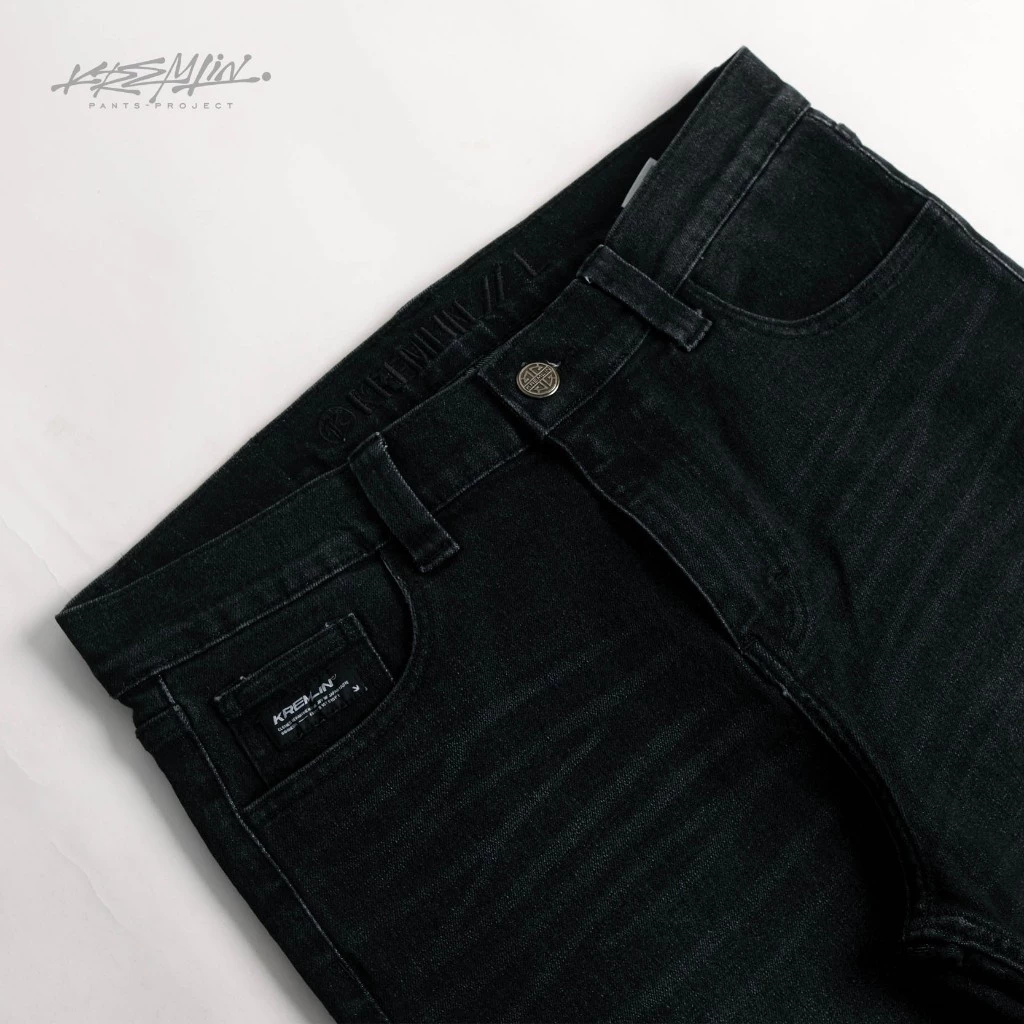 KREMLIN Slim Fit Ripped Denim Jeans - Ash Black (Sendai) image 3
