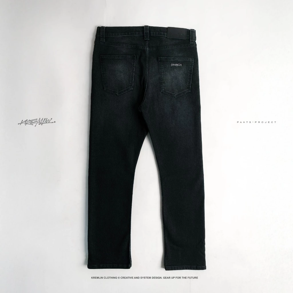 KREMLIN Slim Fit Ripped Denim Jeans - Ash Black (Sendai) image 6