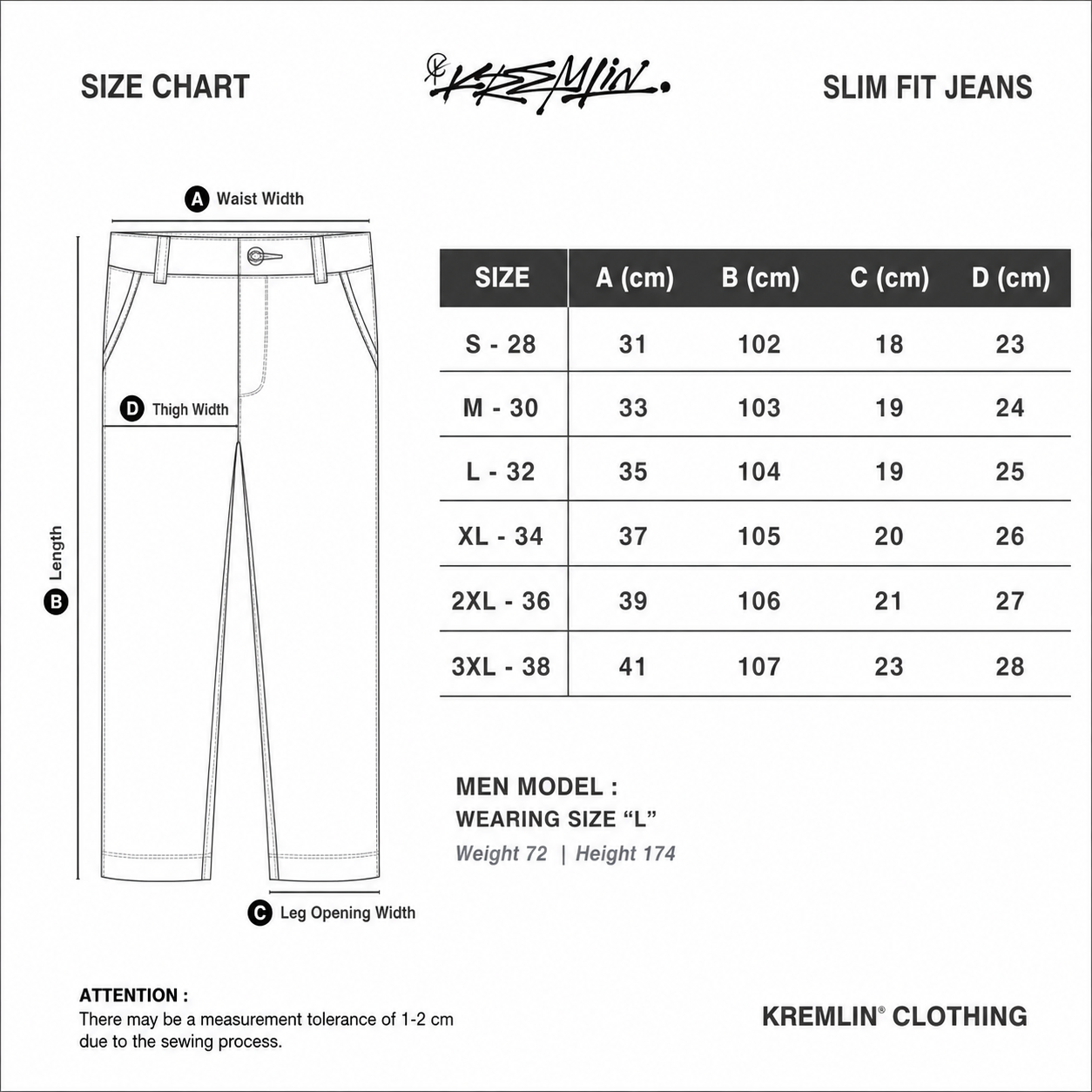 KREMLIN Slim Fit Ripped Denim Jeans - Ash Black (Sendai) image 9