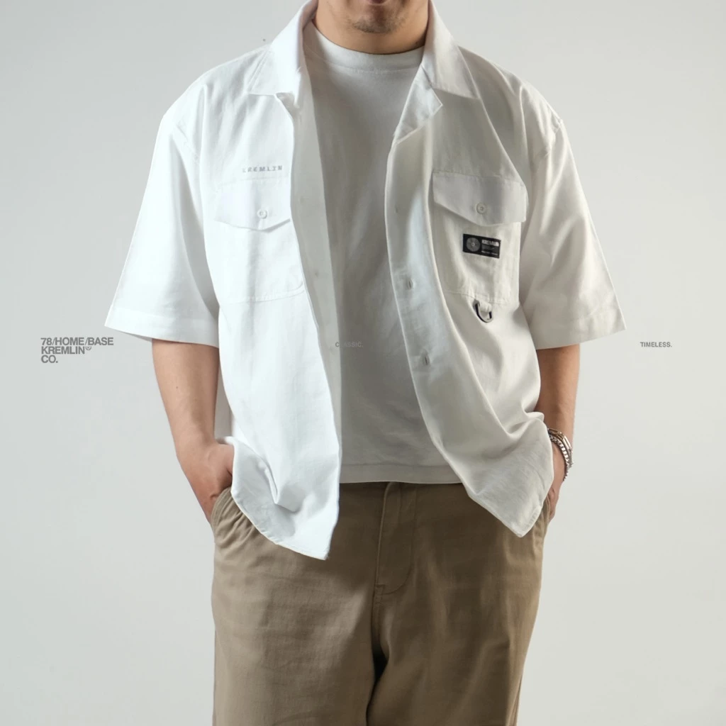 KREMLIN Short Sleeve Shirt Oversized - Nour | Broken White image 4