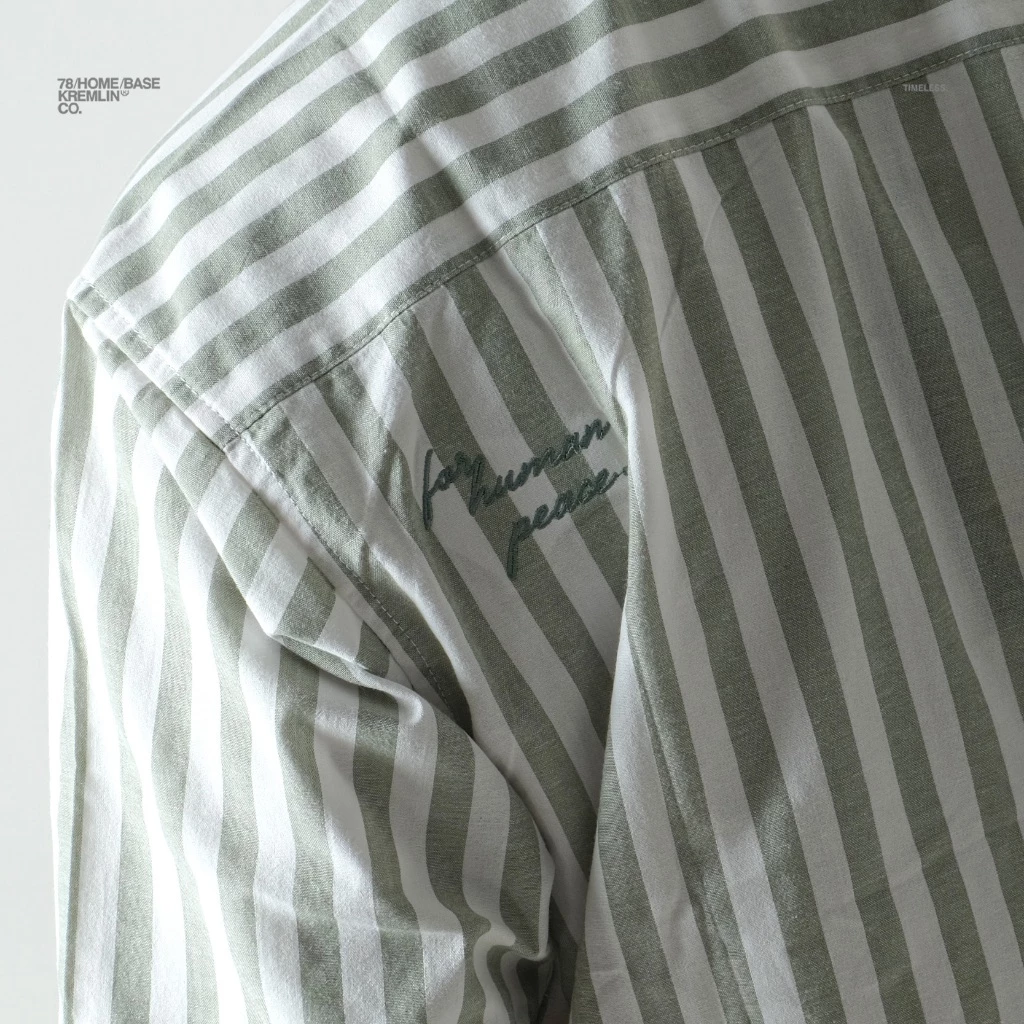 KREMLIN Green Pinstripe Shirt Regular Fit - Lowkey image 4