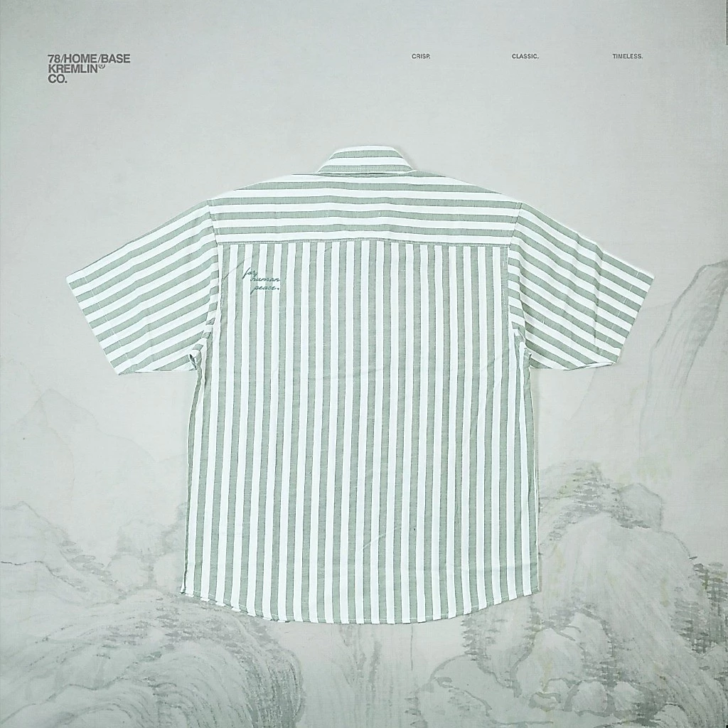 KREMLIN Green Pinstripe Shirt Regular Fit - Lowkey image 2