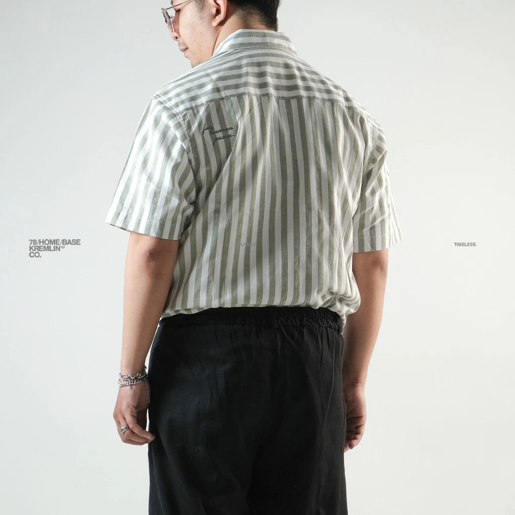 KREMLIN Green Pinstripe Shirt Regular Fit - Lowkey image 6