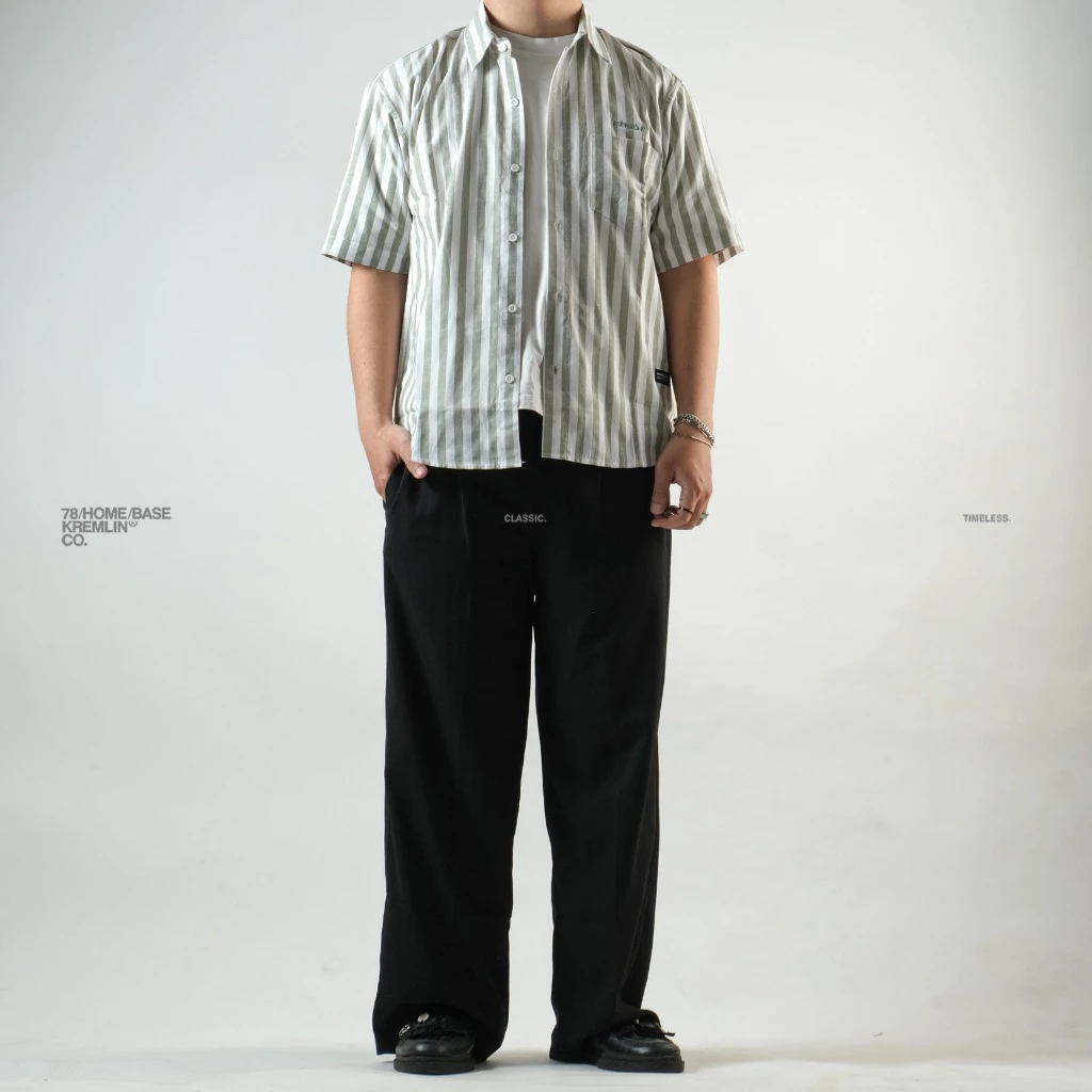 KREMLIN Green Pinstripe Shirt Regular Fit - Lowkey image 7
