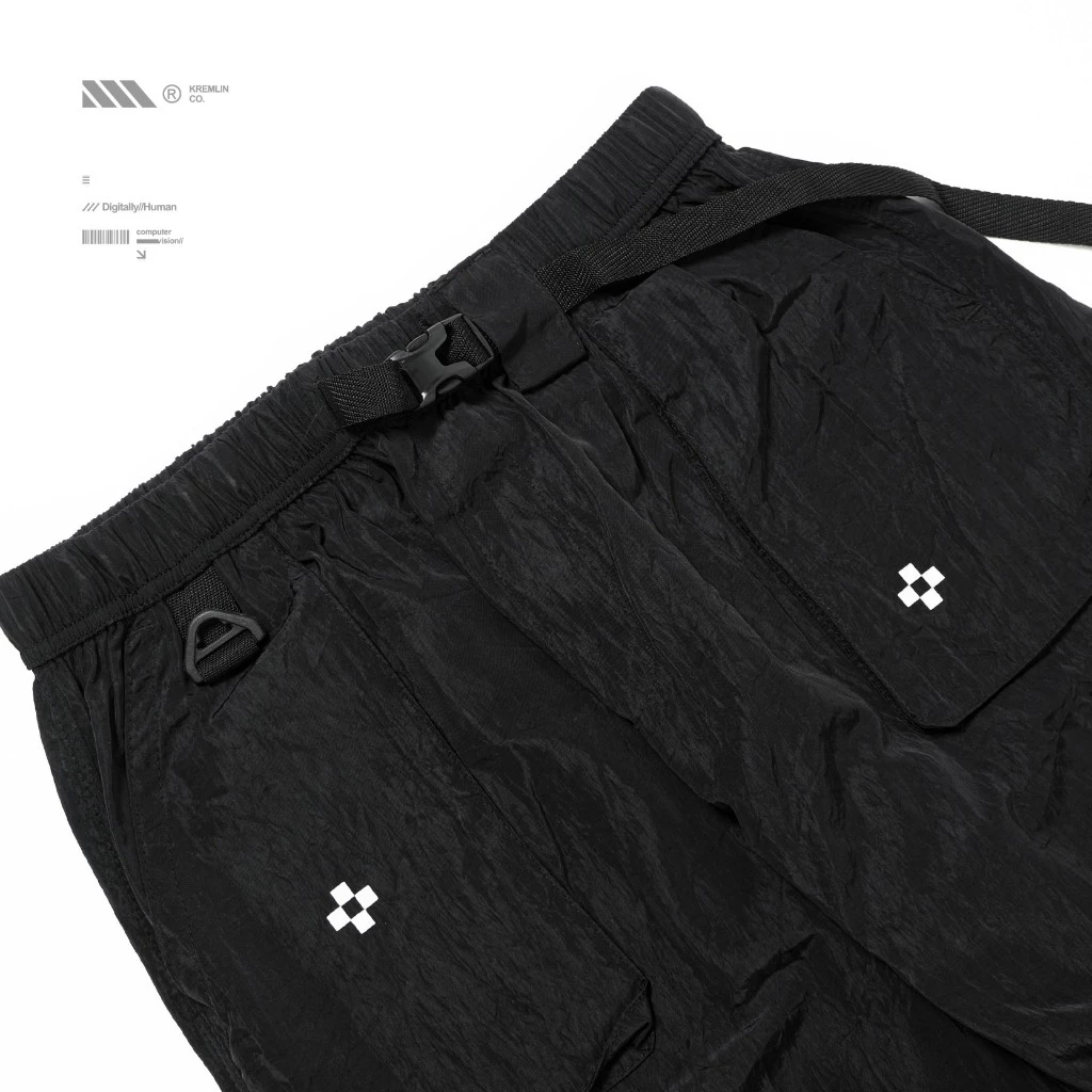 KREMLIN Long Cargo Nylon Crinkle - Black - Pyro image 2