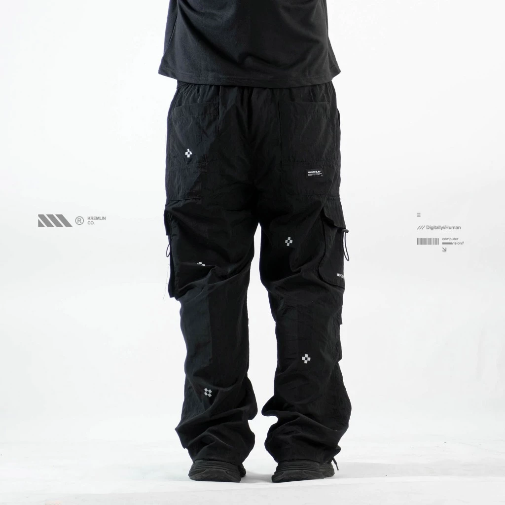 KREMLIN Long Cargo Nylon Crinkle - Black - Pyro image 5