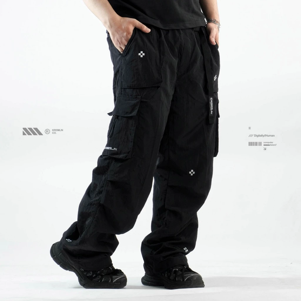 KREMLIN Long Cargo Nylon Crinkle - Black - Pyro image 6