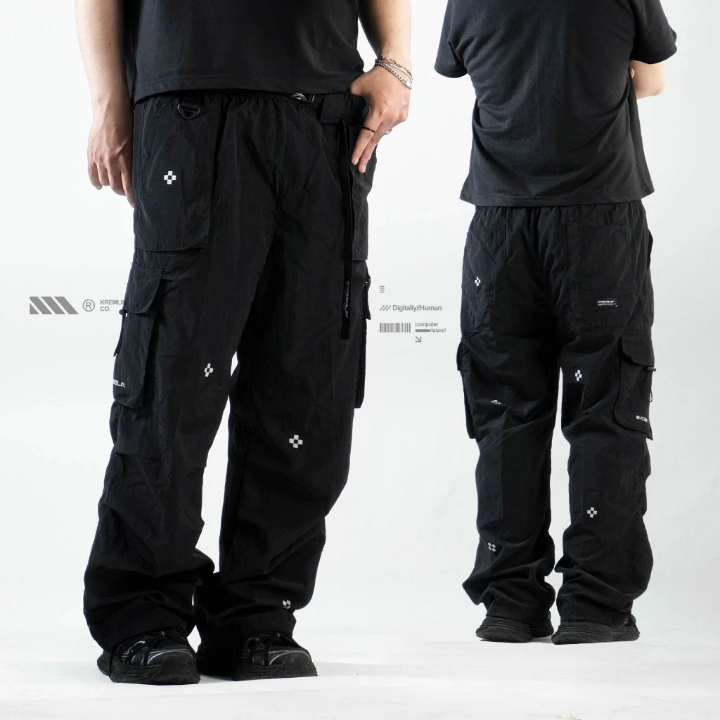 KREMLIN Long Cargo Nylon Crinkle - Black - Pyro image 7