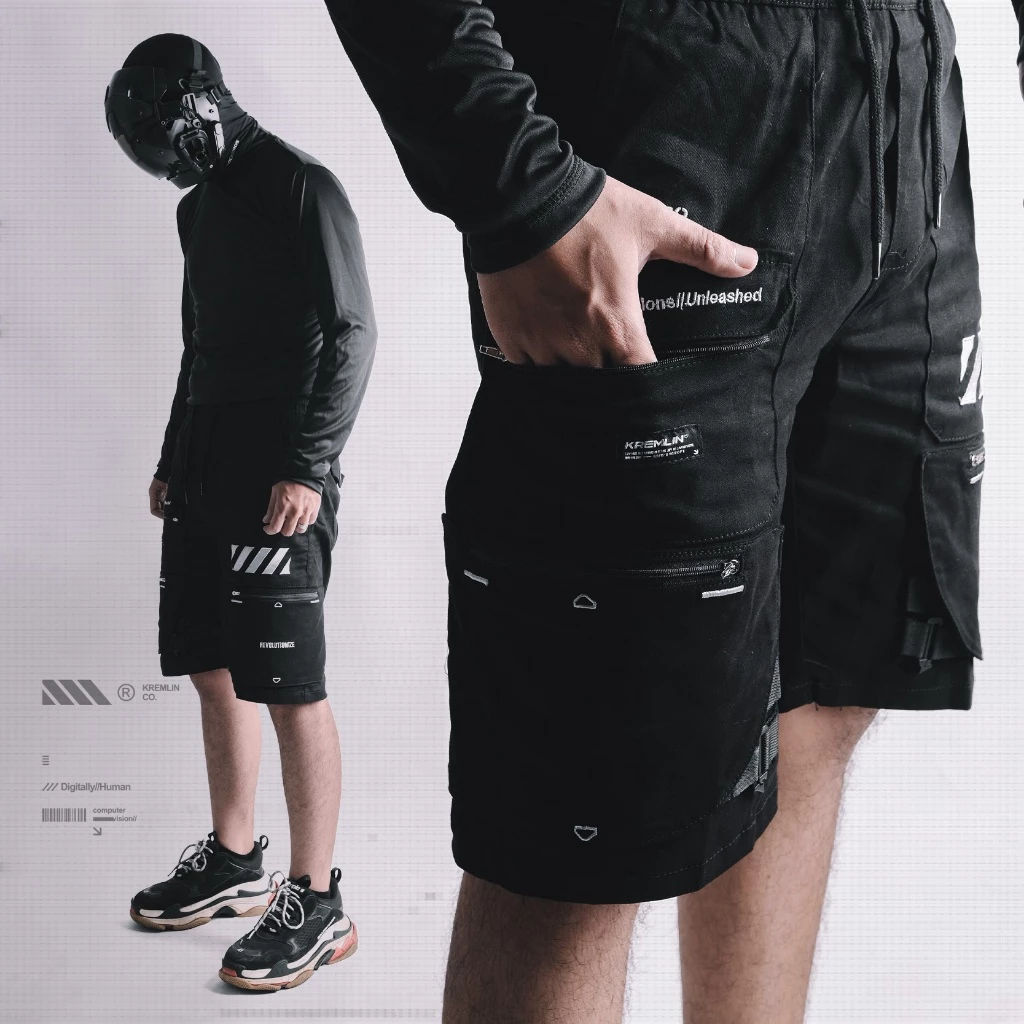 KREMLIN Multi-Pocket Techwear Cargo Shorts - REVOLUTION image 4