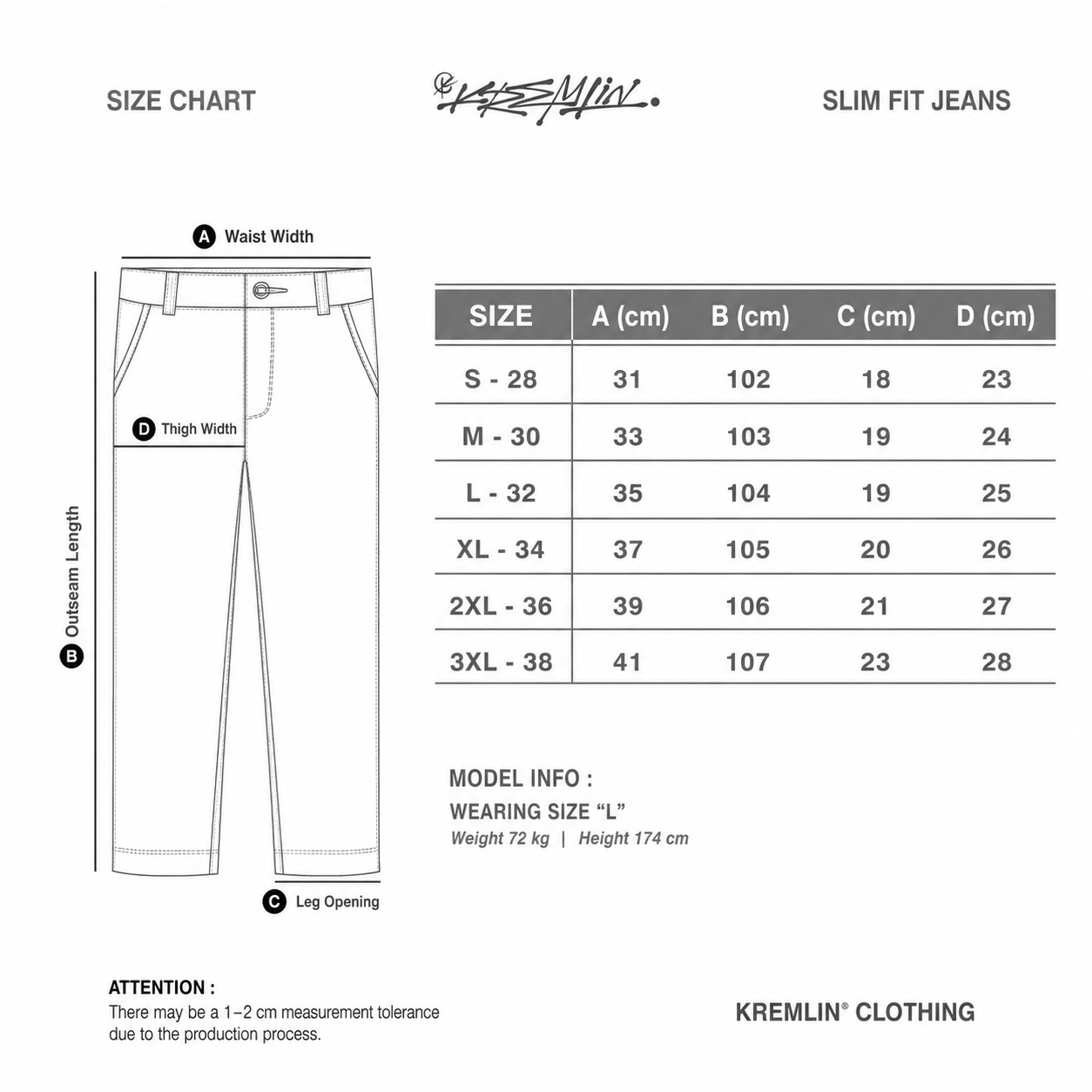 KREMLIN Slim Fit Denim Jeans - Ash Blue Wash - Lyon image 7