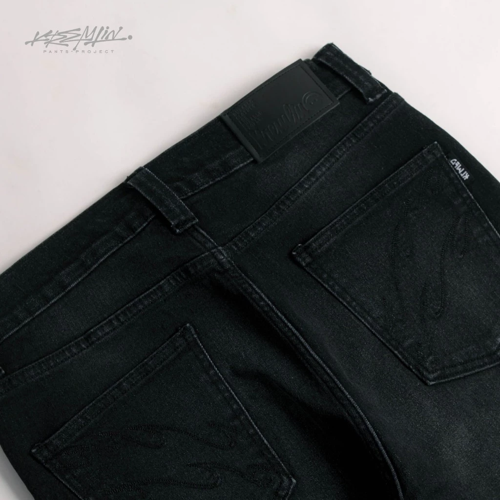KREMLIN Slim Fit Denim Jeans - Washed Black (Moscow) image 3