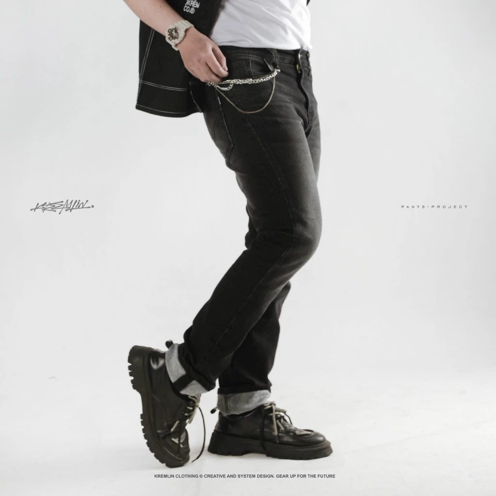 KREMLIN Slim Fit Denim Jeans - Washed Black (Moscow) image 8