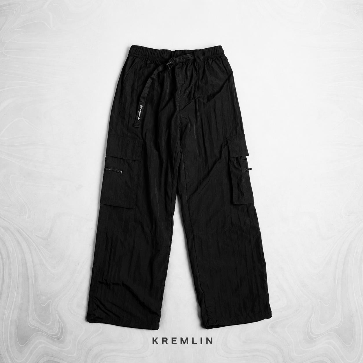 KREMLIN Techwear/Gorpcore Crinkle Nylon Pants - CASCADE