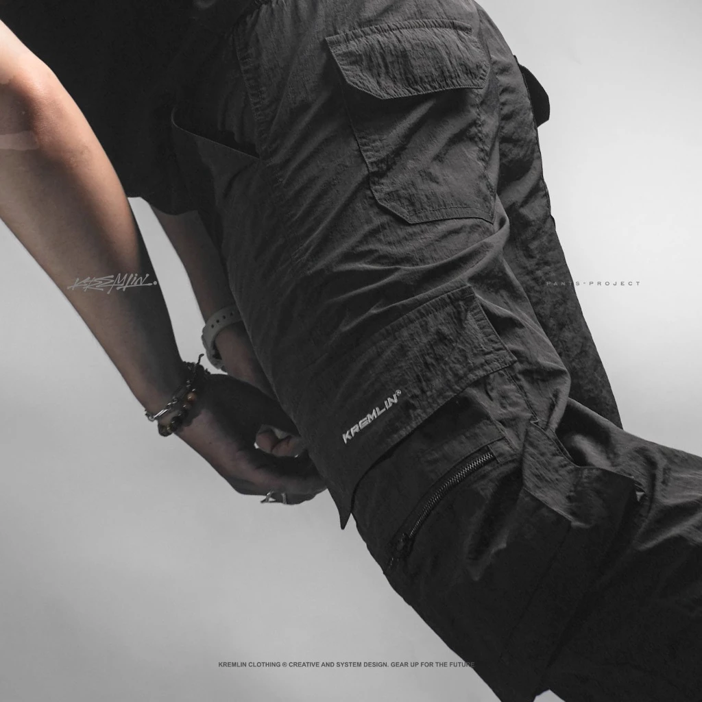 KREMLIN Techwear/Gorpcore Crinkle Nylon Pants - CASCADE image 5